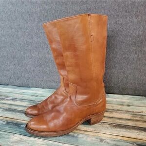 FRYE Campus Boots — Tan Almond Toe